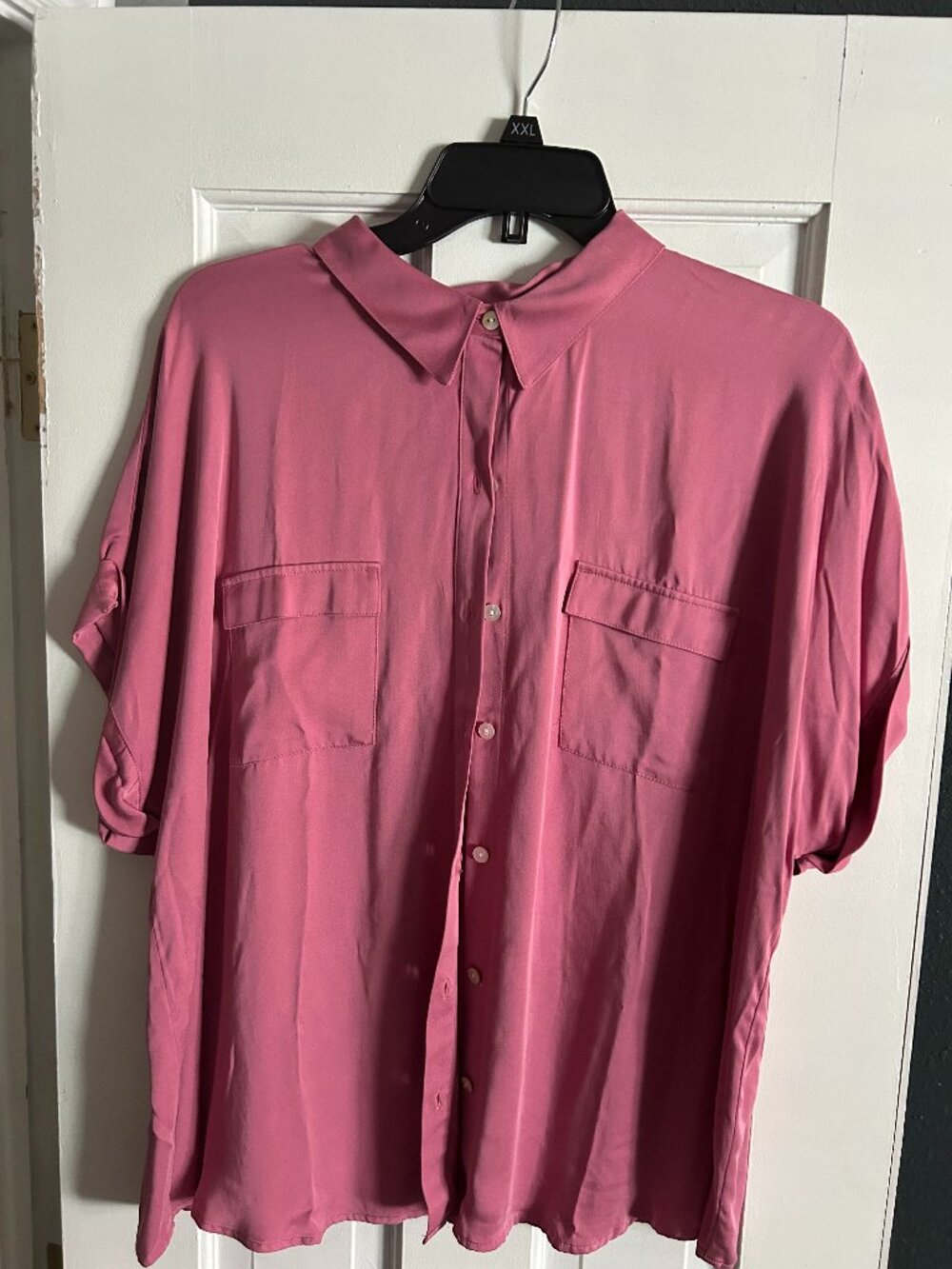 J Jill Pink Dolman Sleeve Button-Up Top Size XL Great Condition!